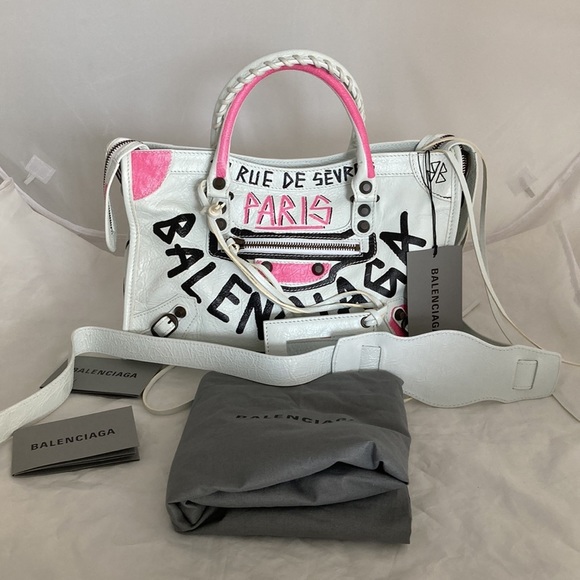 BALENCIAGA Small City S Graffiti Satchel - Picture 2 of 16